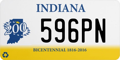 IN license plate 596PN