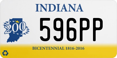 IN license plate 596PP