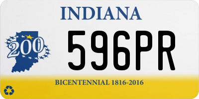 IN license plate 596PR