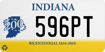 IN license plate 596PT