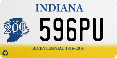 IN license plate 596PU