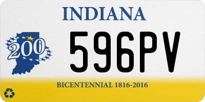 IN license plate 596PV