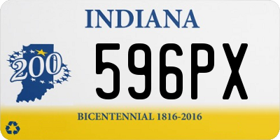 IN license plate 596PX