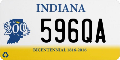 IN license plate 596QA