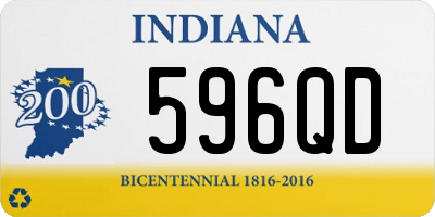 IN license plate 596QD