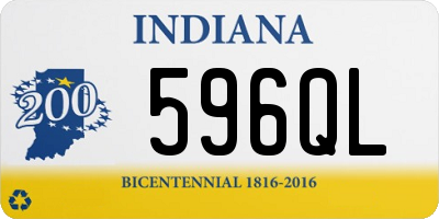 IN license plate 596QL