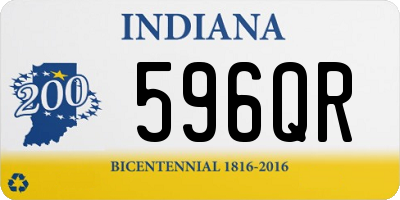 IN license plate 596QR