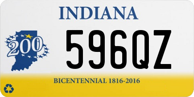 IN license plate 596QZ