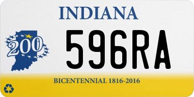 IN license plate 596RA