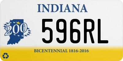 IN license plate 596RL