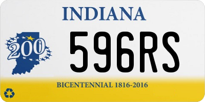 IN license plate 596RS