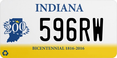 IN license plate 596RW