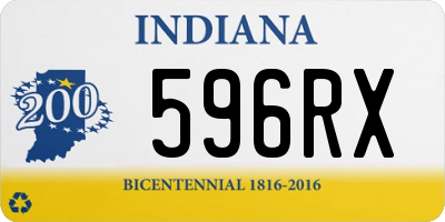 IN license plate 596RX