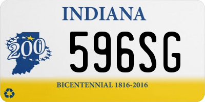 IN license plate 596SG