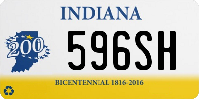 IN license plate 596SH