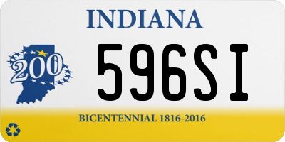 IN license plate 596SI