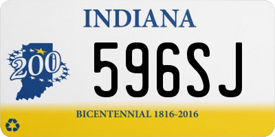 IN license plate 596SJ