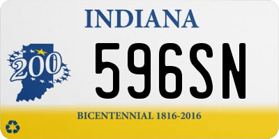 IN license plate 596SN