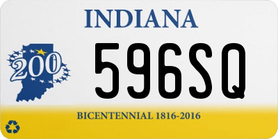 IN license plate 596SQ