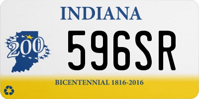 IN license plate 596SR