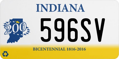 IN license plate 596SV