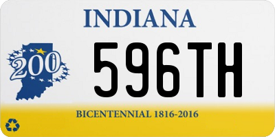 IN license plate 596TH