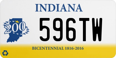 IN license plate 596TW