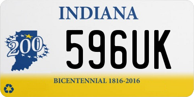 IN license plate 596UK