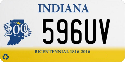 IN license plate 596UV