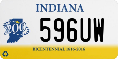 IN license plate 596UW