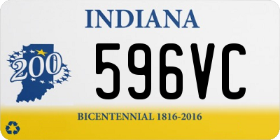 IN license plate 596VC