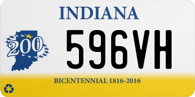 IN license plate 596VH