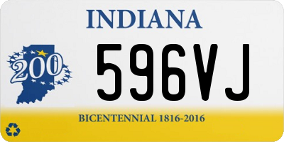 IN license plate 596VJ