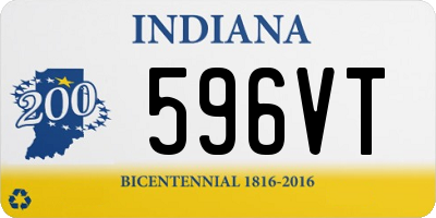 IN license plate 596VT