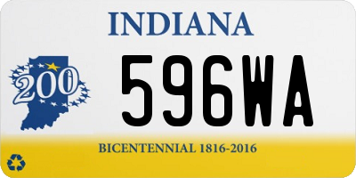 IN license plate 596WA