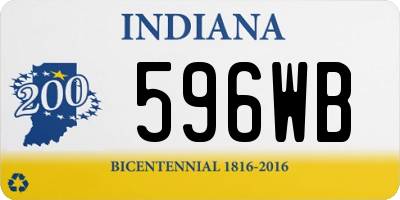 IN license plate 596WB