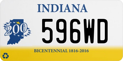 IN license plate 596WD