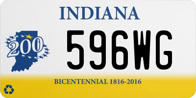IN license plate 596WG