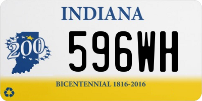 IN license plate 596WH