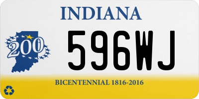 IN license plate 596WJ