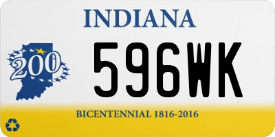 IN license plate 596WK