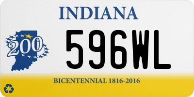 IN license plate 596WL