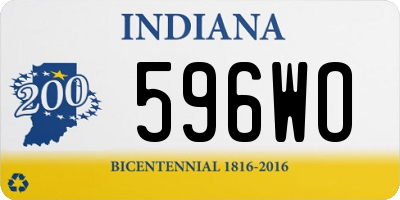 IN license plate 596WO