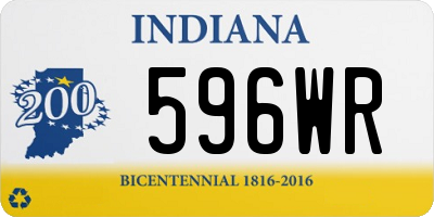 IN license plate 596WR