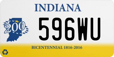 IN license plate 596WU