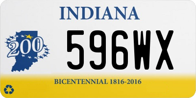 IN license plate 596WX