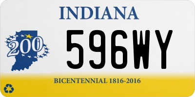 IN license plate 596WY