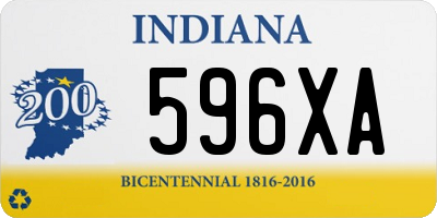 IN license plate 596XA