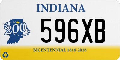 IN license plate 596XB