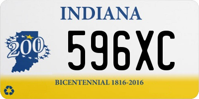 IN license plate 596XC